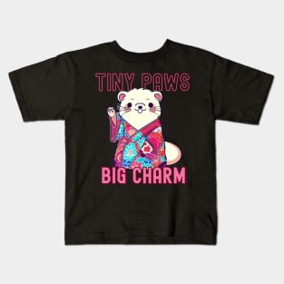 Ferret in kimono Kids T-Shirt